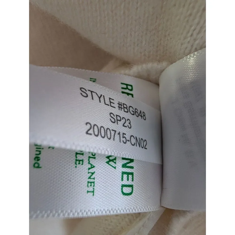 J.Crew 100% Cashmere Ivory Short Sleeve Sweater Women's M Luxury VERY Soft Knit